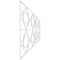 Ekena Millwork Set of Four Panels for 94 1/2"W x 36 1/4"H Gypsum Fretwork Wainscot Wall Paneling WPKP18X01X47GYP - alternate 4